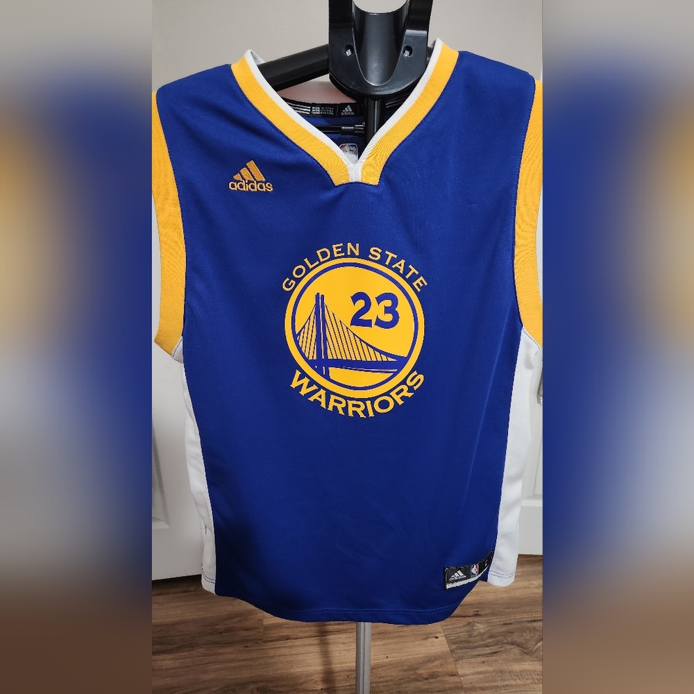 Adidas Golden State Warriors GREEN #23 Blue Jersey YOUTH size L